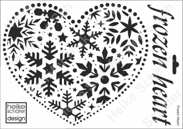 Schablone-Stencil A4 081-1277 Frozen Heart